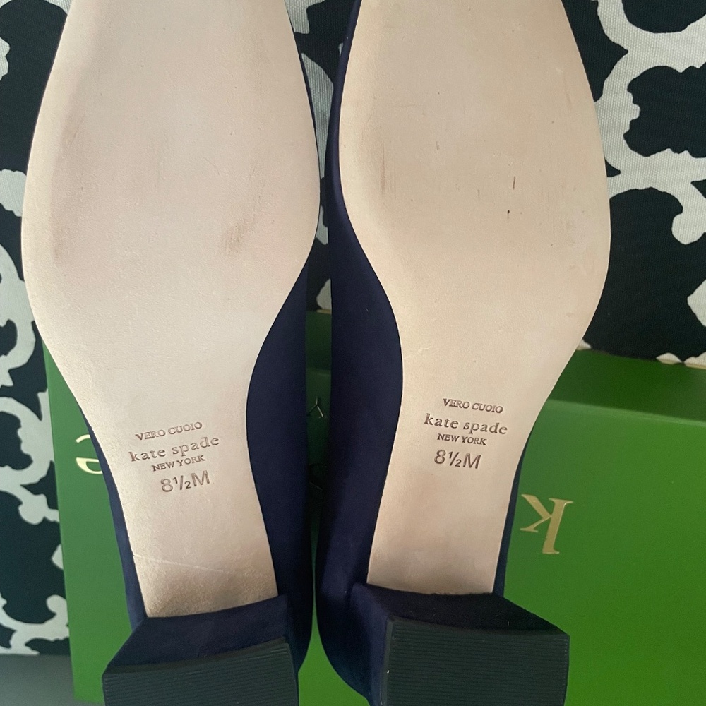 Kate Spade Kylah Navy Suede Pump - Picture 7 of 8